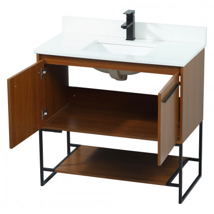 Elegant Bathroom Vanity - Teak (VF42536MTK-BS)