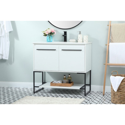 Elegant Bathroom Vanity - White (VF42536MWH)
