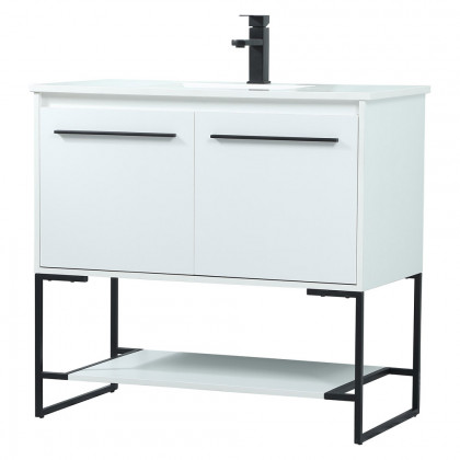 Elegant Bathroom Vanity - White (VF42536MWH)