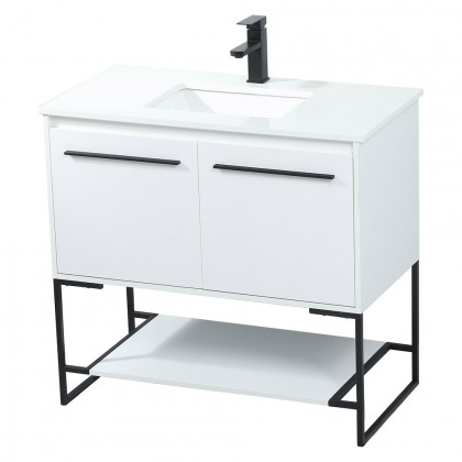 Elegant Bathroom Vanity - White (VF42536MWH)