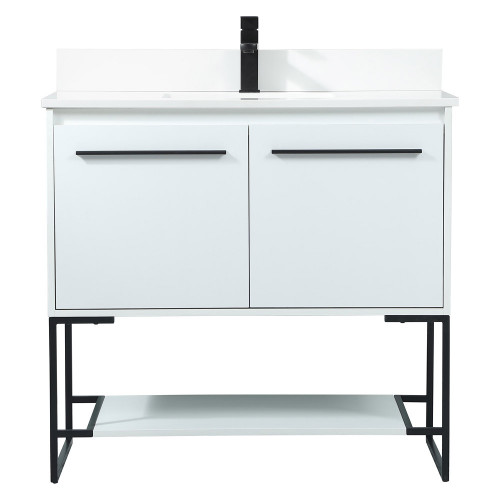 Elegant Bathroom Vanity - White (VF42536MWH-BS)