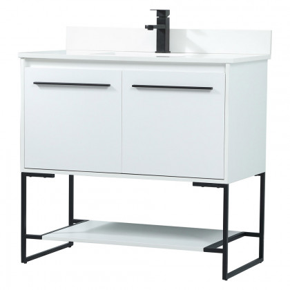Elegant Bathroom Vanity - White (VF42536MWH-BS)