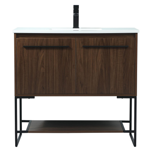 Elegant Bathroom Vanity - Walnut (VF42536MWT)