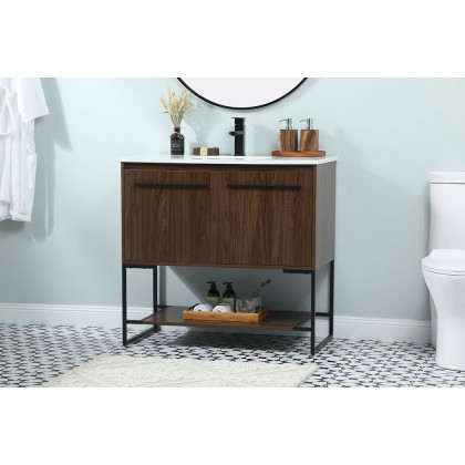 Elegant Bathroom Vanity - Walnut (VF42536MWT)