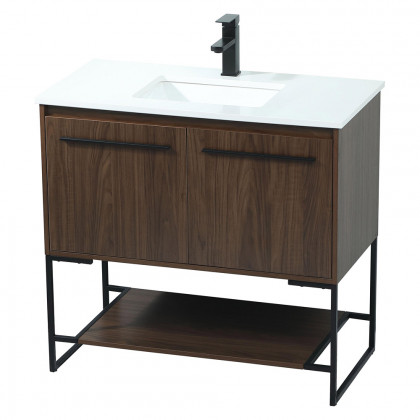 Elegant Bathroom Vanity - Walnut (VF42536MWT)