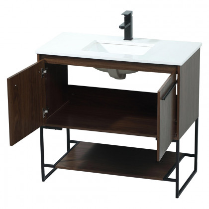 Elegant Bathroom Vanity - Walnut (VF42536MWT)