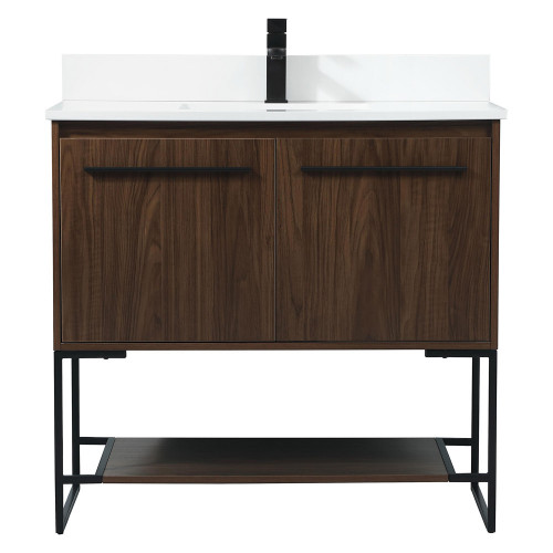 Elegant Bathroom Vanity - Walnut (VF42536MWT-BS)