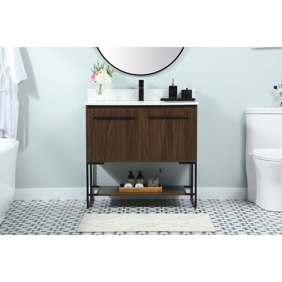 Elegant Bathroom Vanity - Walnut (VF42536MWT-BS)