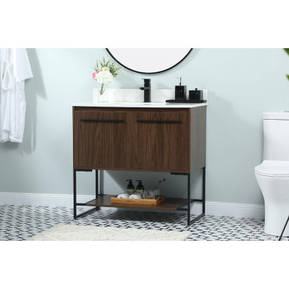 Elegant Bathroom Vanity - Walnut (VF42536MWT-BS)