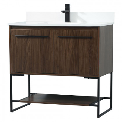 Elegant Bathroom Vanity - Walnut (VF42536MWT-BS)