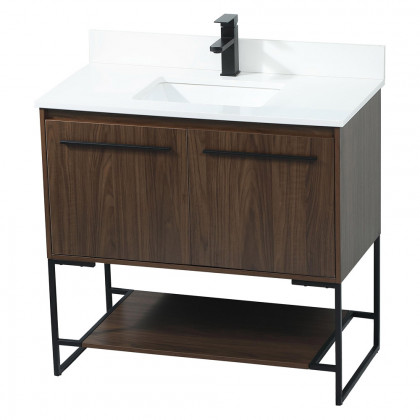 Elegant Bathroom Vanity - Walnut (VF42536MWT-BS)