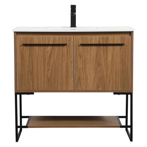 Elegant Bathroom Vanity - Walnut Brown (VF42536WB)