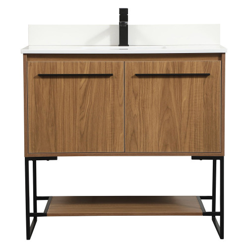 Elegant Bathroom Vanity - Walnut Brown (VF42536WB-BS)