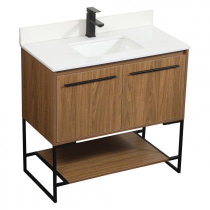 Elegant Bathroom Vanity - Walnut Brown (VF42536WB-BS)