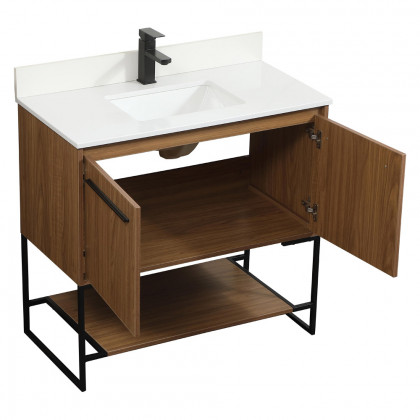 Elegant Bathroom Vanity - Walnut Brown (VF42536WB-BS)