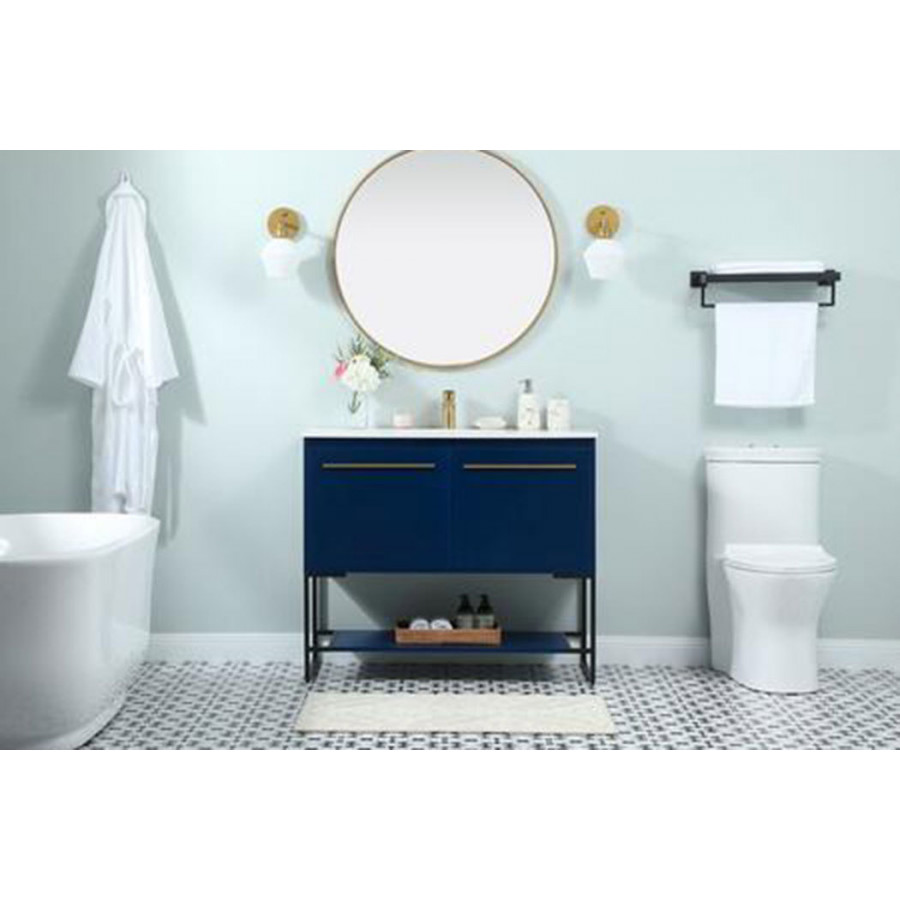 Elegant Bathroom Vanity - Blue (VF42540MBL)