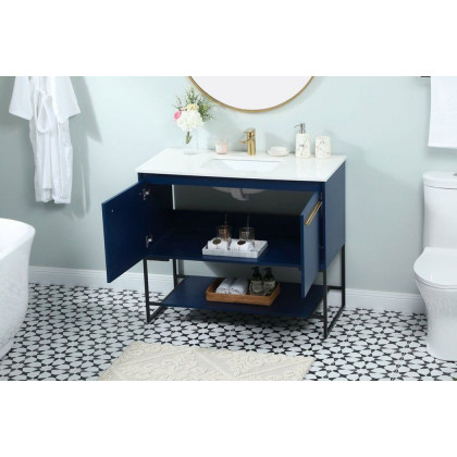 Elegant Bathroom Vanity - Blue (VF42540MBL)