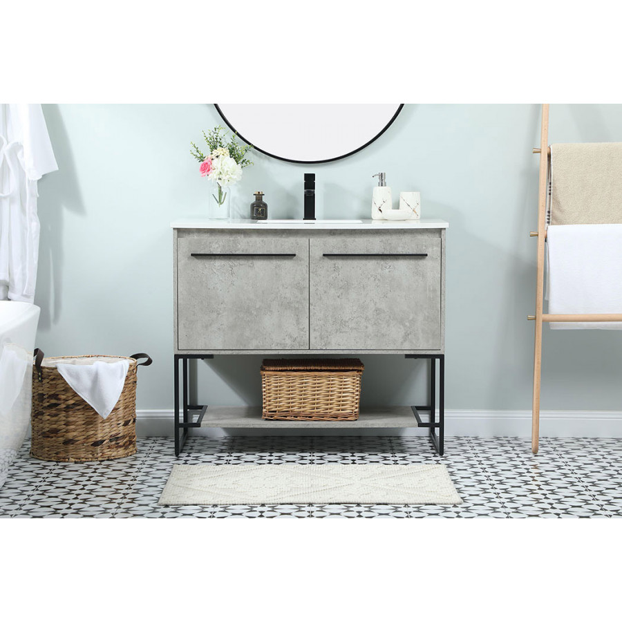 Elegant Bathroom Vanity - Concrete Gray (VF42540MCG)