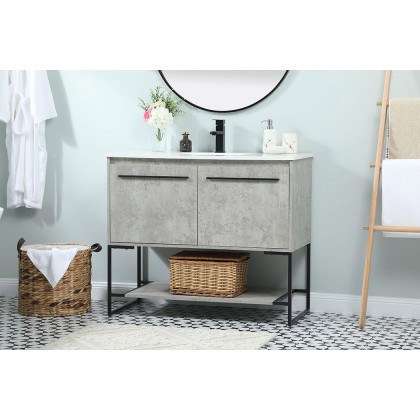 Elegant Bathroom Vanity - Concrete Gray (VF42540MCG)
