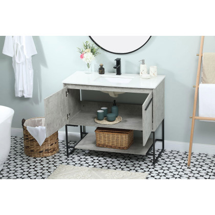 Elegant Bathroom Vanity - Concrete Gray (VF42540MCG)