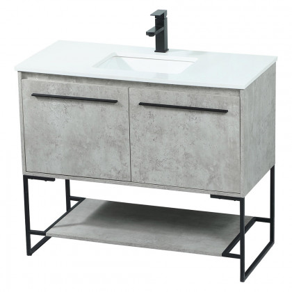Elegant Bathroom Vanity - Concrete Gray (VF42540MCG)