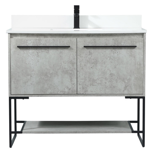 Elegant Bathroom Vanity - Concrete Gray (VF42540MCG-BS)