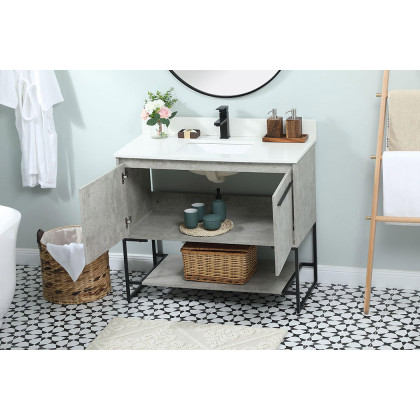 Elegant Bathroom Vanity - Concrete Gray (VF42540MCG-BS)