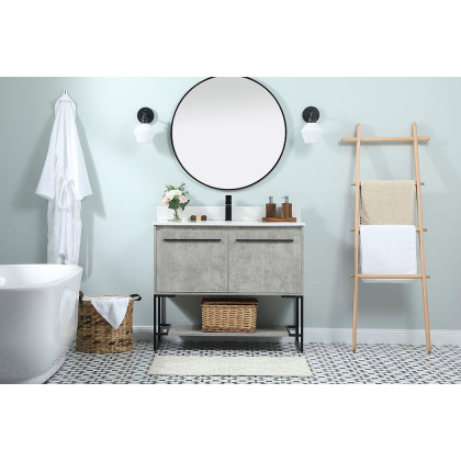 Elegant Bathroom Vanity - Concrete Gray (VF42540MCG-BS)