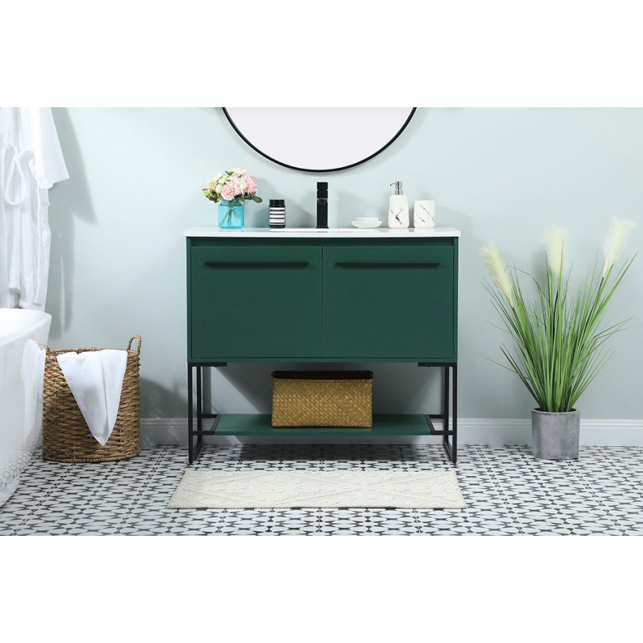 Elegant Bathroom Vanity - Green (VF42540MGN)