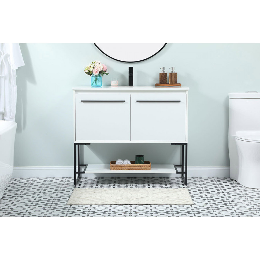 Elegant Bathroom Vanity - White (VF42540MWH)
