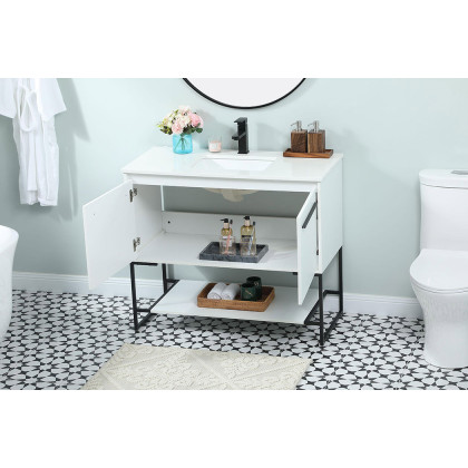 Elegant Bathroom Vanity - White (VF42540MWH)