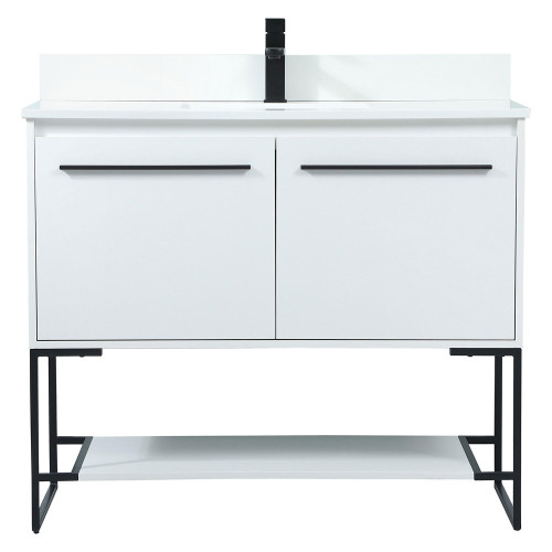 Elegant Bathroom Vanity - White (VF42540MWH-BS)