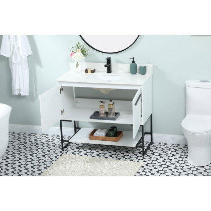 Elegant Bathroom Vanity - White (VF42540MWH-BS)
