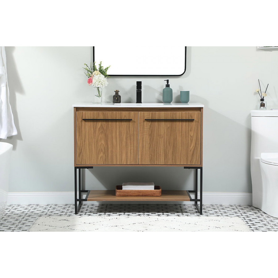 Elegant Bathroom Vanity - Walnut Brown (VF42540WB)