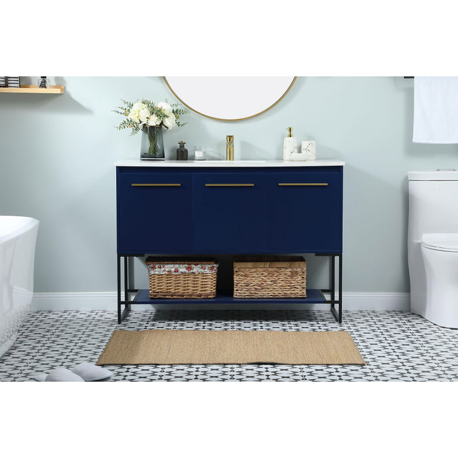 Elegant Bathroom Vanity - Blue (VF42548MBL)