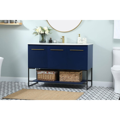 Elegant Bathroom Vanity - Blue (VF42548MBL)