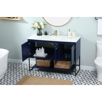 Elegant Bathroom Vanity - Blue (VF42548MBL)