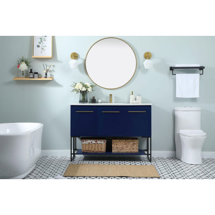 Elegant Bathroom Vanity - Blue (VF42548MBL)