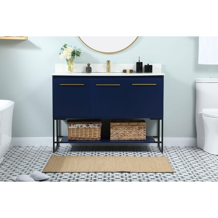 Elegant Bathroom Vanity - Blue (VF42548MBL-BS)