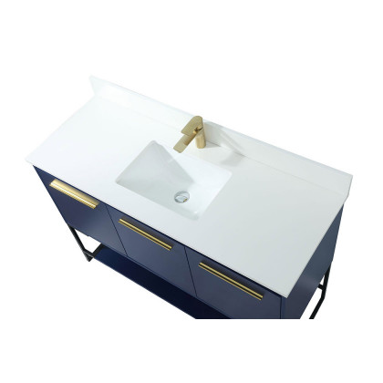 Elegant Bathroom Vanity - Blue (VF42548MBL-BS)