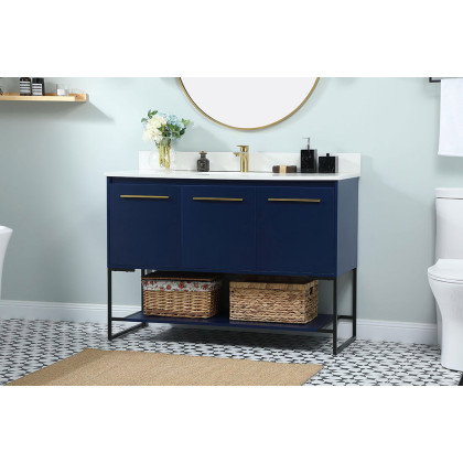 Elegant Bathroom Vanity - Blue (VF42548MBL-BS)