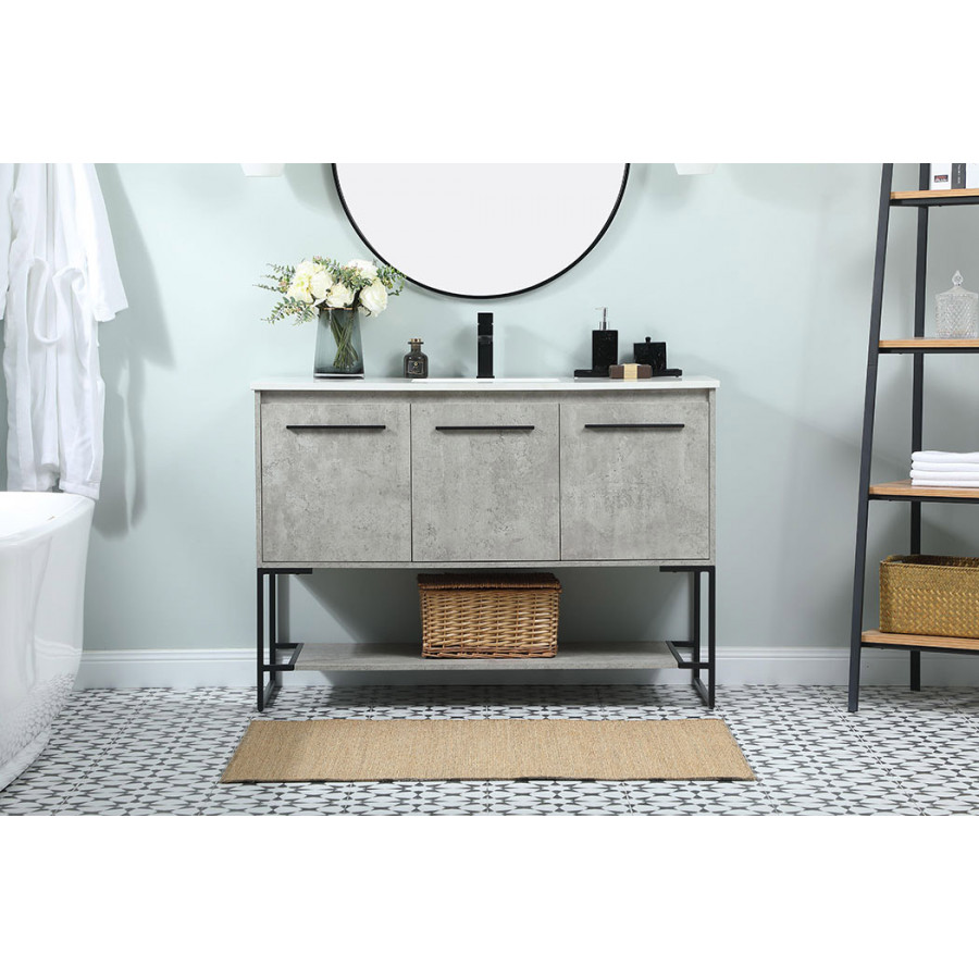 Elegant Bathroom Vanity - Concrete Gray (VF42548MCG)
