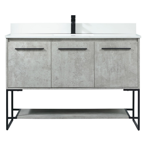 Elegant Bathroom Vanity - Concrete Gray (VF42548MCG-BS)