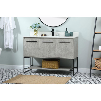 Elegant Bathroom Vanity - Concrete Gray (VF42548MCG-BS)