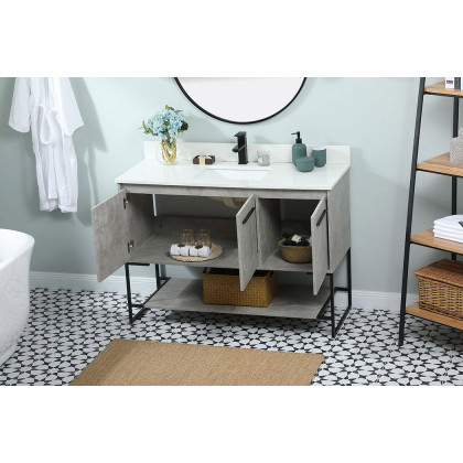 Elegant Bathroom Vanity - Concrete Gray (VF42548MCG-BS)