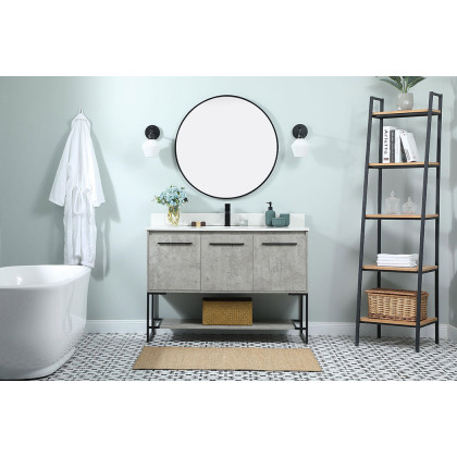 Elegant Bathroom Vanity - Concrete Gray (VF42548MCG-BS)