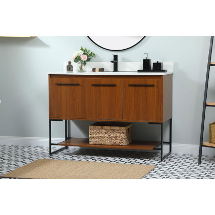 Elegant Bathroom Vanity - Teak (VF42548MTK-BS)