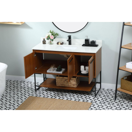 Elegant Bathroom Vanity - Teak (VF42548MTK-BS)