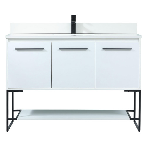 Elegant Bathroom Vanity - White (VF42548MWH-BS)