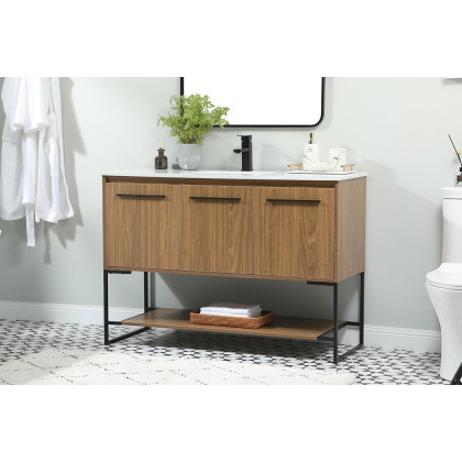 Elegant Bathroom Vanity - Walnut Brown (VF42548WB)